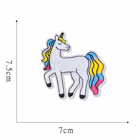 Popular Creative Design Cartoon Animal Unicorn Iron on Embroidery Patches