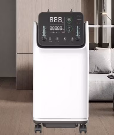 Concentratore di ossigeno medico da 5 litri con elevata purezza del 93%, allarme di bassa purezza, nebulizzatore